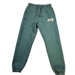 Air Jordan Fleece Joggers Green Men Small DNA Sport Basketball Sweatpants Sweats